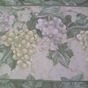 Green Grapes Vintage Wallpaper Border Fruit Kitchen CTC253B FREE Ship