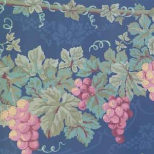 Vintage Navy Brocade Wallpaper Border Kitchen 598180 Free Ship