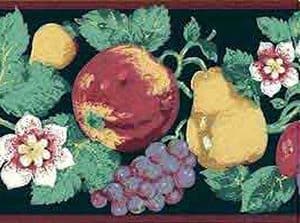 Vintage Fruit Floral Wallpaper Border Kitchen Daffodils 17829 FREE Ship