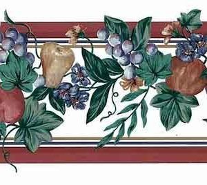 Vintage Fruit Wallpaper Border Kitchen Floral Ivy Red 109225 FREE Ship