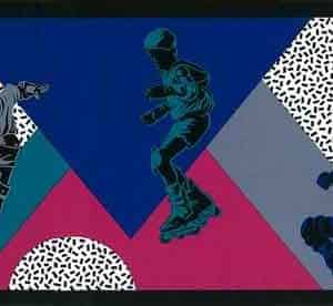 Vintage Skater Wallpaper Border Black Childrens Sports EA2153B FREE Ship