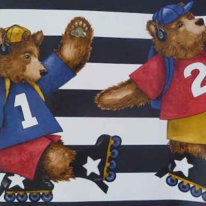 Skating Bears Vintage Wallpaper Border Childrens 591506 FREE Ship