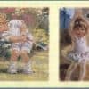Girls Sports Vintage Wallpaper Border in Yellow, Tan, Pink & Blue