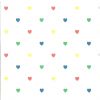 childrens hearts vintage wallpaper,red,green,blue,yellow,kids,nursery,bedroom,playroom