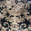 black gold damask wallpaper, taupe, art nouveau, floral