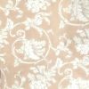 beige cream scroll wallpaper, textured, glazed, embossed