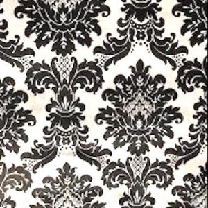Black White Damask Wallpaper ND50610 Glazed Double Rolls