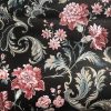 brown floral paisley wallpaper, Jacobean, classical, rose, pink