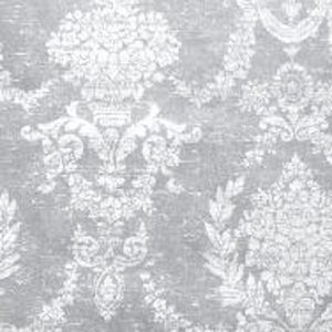 Gray Off-White Damask Wallpaper Vintage-like TH34602 D/Rs
