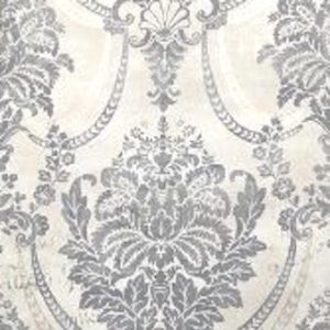 Damask Gray Taupe Wallpaper Vintage-Style French Script RS70608