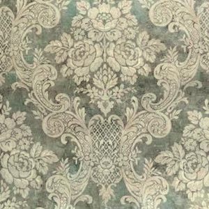 Green Damask Vintage-style Wallpaper Olive Green SF60904 D/Rs