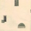 geometric vintage wallpaper,squares, rectangles, circles, olive, beige