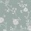 Gray floral vintage wallpaper, paisey, pink