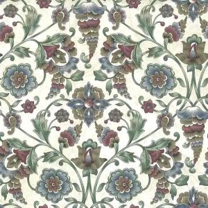 Paisley Vintage Wallpaper Floral Red Blue Green HP2283 D/Rs