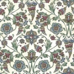 Paisley Vintage Wallpaper Floral Red Blue Green HP2283 D/Rs