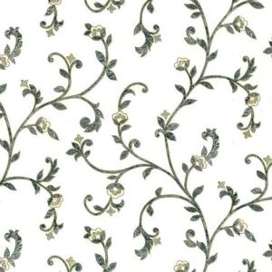 Green Scroll Vintage Wallpaper Scroll UK 24738 Double Rolls