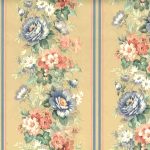 vintage style wallpaper and borders, stripe, striped, floral