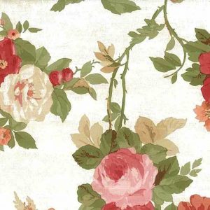 Poppies Floral Vintage Wallpaper Red Orange Pink WW4420 D/Rs