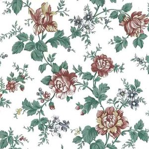 Vintage Wallpaper Shabby Chic Floral Satin Finish UK 90040 D/Rs