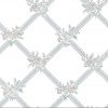 lavendar lattice vintage wallpaper, floral, green, bedroom, cottage