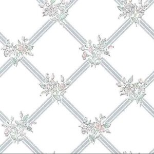 Lavendar Lattice Vintage Wallpaper SM2121 Double Rolls