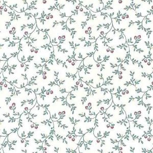Victorian Floral Vintage Wallpaper Green Vines JM5191 Double Rolls