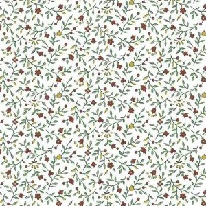 Victorian Tulips Vintage Wallpaper Floral Red Yellow 5807051 D/Rs