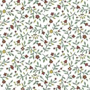 Victorian Tulips Vintage Wallpaper Floral Red Yellow 5807051 D/Rs