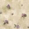 Lilacs vintage wallpaper purple green beige