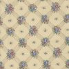 lattice floral vintage wallpaper, beige, rose, blue