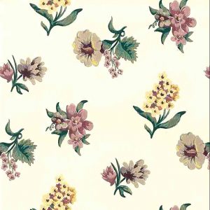 Old Fashioned Floral Vintage Wallpaper Purple Yellow 598132 D/Rs
