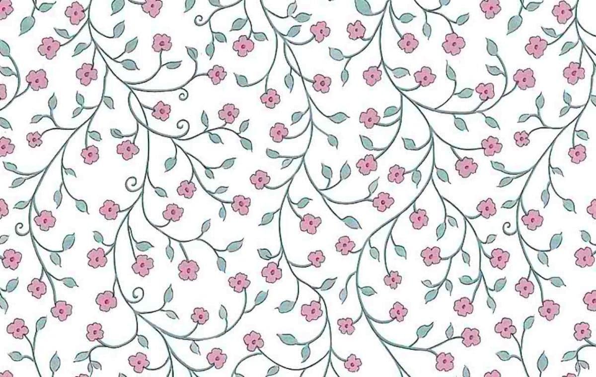 Victorian Floral Vintage Wallpaper Pink Blue AM2043 D/Rs - Image 2