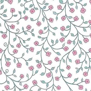 Victorian Floral Vintage Wallpaper Pink Blue AM2043 D/Rs