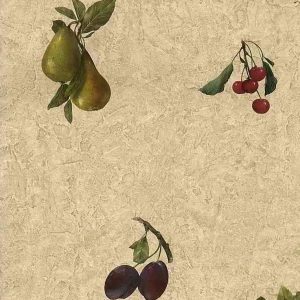 Cherries Vintage Wallpaper Kitchen Pears Grapes 230-33846B D/Rs
