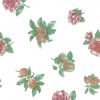 Fruit flowers vintage wallpaper,peach,rose,Shand Kydd