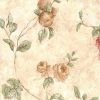 Plaster Faux Vintage Wallpaper, fruit, flowers, beige, putple, green,