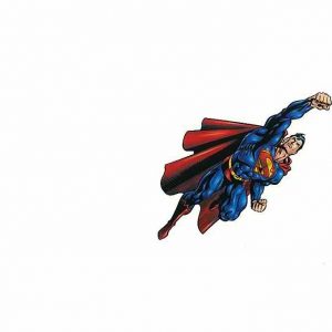 Superman Childrens Wallpaper Kids Boys Red Blue White YH14577