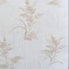 Embossed leaf wallpaper, cream, beige, textured, glazed, embossed