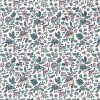 paisley floral vintage wallpaper, teal, fuchsia, beige, white, cottage style