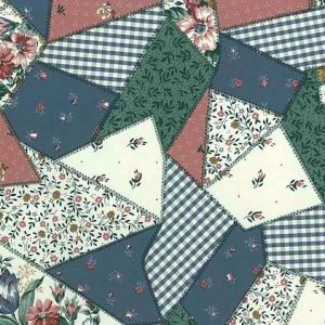 Patchwork Quilt Vintage Wallpaper Pink Green NV2321 D/Rs