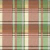 Waverly plaid vintage wallpaper, red, orange, yellow, green, blue, white, cottage style