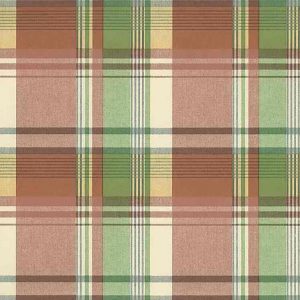 Waverly Plaid Vintage Wallpaper Red Orange Green 5636393 D/Rs