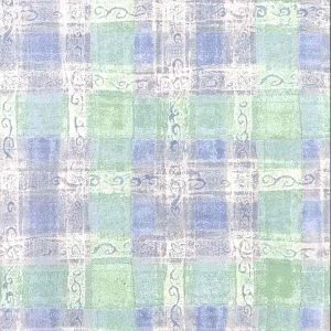 Green Plaid Vintage Wallpaper Blue Pink Off-White HM6607 D/Rs