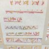 Southwestern vintage wallpaper, beige, tan, red, yellow, rustic,