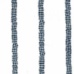 Vintage Wallpaper Navy Blue Ribbon Checks White WW7213-1 D/Rs