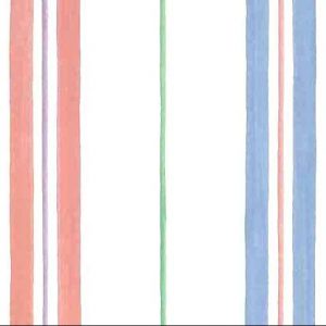 Striped Childrens Vintage Wallpaper Pink Blue Nursery CC 917 D/Rs