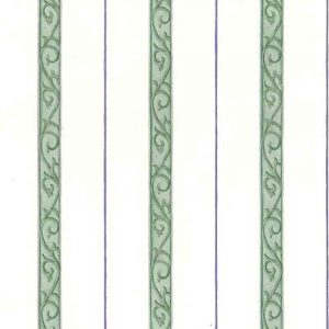 Waverly Striped Vintage Wallpaper Green Scroll 576563 Double Rolls