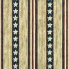 striped vintage wallpaper Americana, stars, stripes, blue, red, tan, white