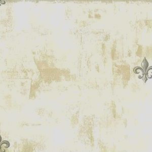 Fleur de Lys Gray Wallpaper Vintage Style Faux WL83801 D/Rs