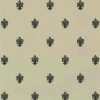 fleur-de-lys vintage wallpaper, gray, black, taupe, french, diming room, study, entrance way
